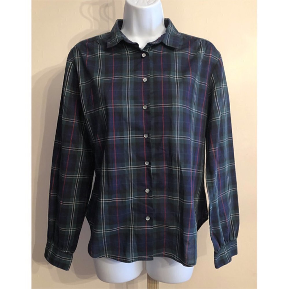 𝅺Vintage 90's Levi's plaid button front shirt S/M